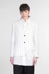 Yohji Yamamoto Blazer In White Wool