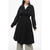 Yohji Yamamoto Denim Oversized Coat In Black