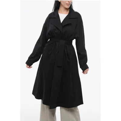 Yohji Yamamoto Blue Oversized Women's Coat