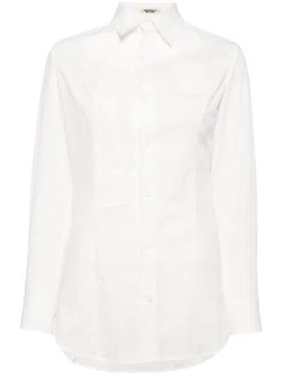 Yohji Yamamoto Bow-detail Cotton Shirt In White