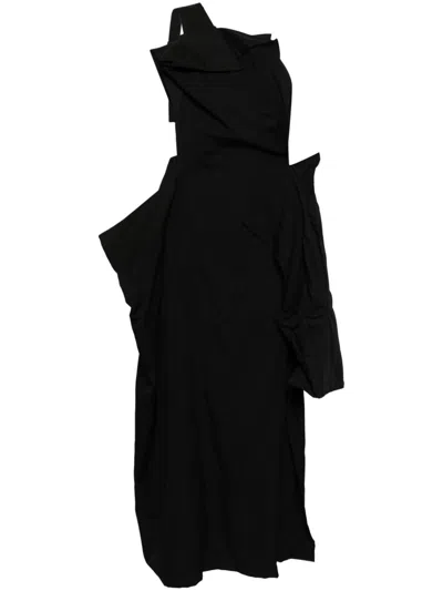 Yohji Yamamoto Box-detail Suspender Dress In Black