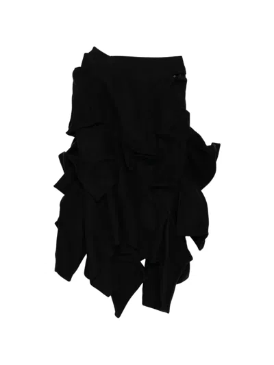Yohji Yamamoto Box-detail Voluminous Skirt In Black