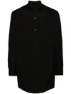 Yohji Yamamoto Layered-collar Shirt In Black