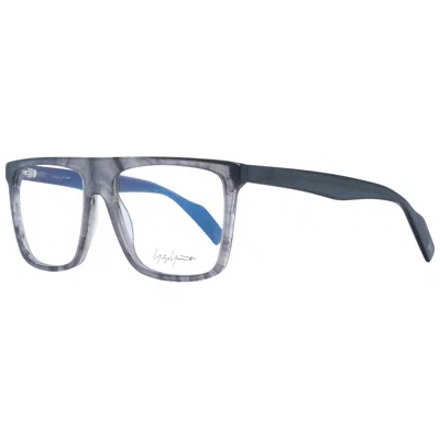 Yohji Yamamoto Brown Men Optical Frames In Gray