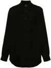Yohji Yamamoto Button-down Long-sleeve Shirt In Black