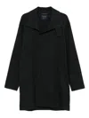 Yohji Yamamoto Button-fastening Pocket Coat In Gray
