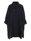 Yohji Yamamoto Button-fastening Single-breasted Coat In Blue