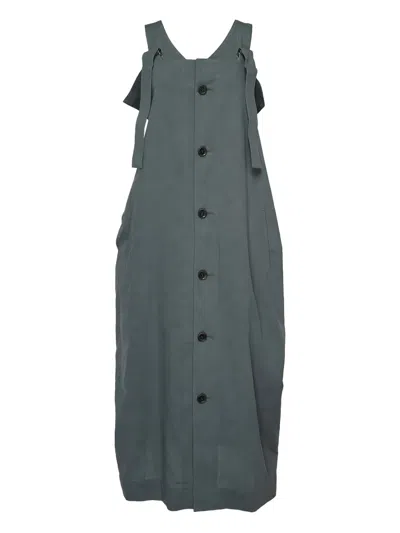Yohji Yamamoto Button-fastening Tie-detail Dress