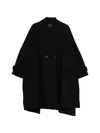 Yohji Yamamoto Button Front Coat In Black