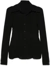 Yohji Yamamoto Button-up Blouse In Schwarz