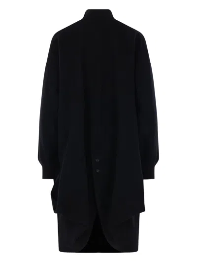 Yohji Yamamoto Button-up Coat In Black