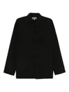 Yohji Yamamoto Button-up Long-sleeved Shirt In Black