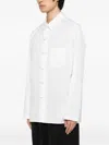 Yohji Yamamoto Button-up Long-sleeved Shirt In White