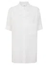 Yohji Yamamoto Button-up White Cotton Shirt With Relaxed Fit In White