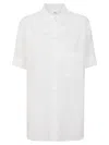 Yohji Yamamoto Button-up White Cotton Shirt With Relaxed Fit In White