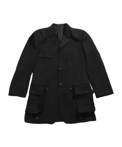 Yohji Yamamoto Buttoned Casual Jacket In Black