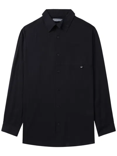 Yohji Yamamoto Buttoned Long-sleeve Shirt In Black