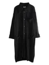 Yohji Yamamoto Buttoned Patch-pocket Coat In Black