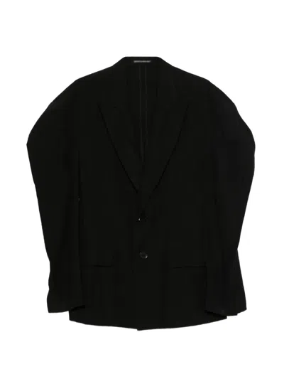 Yohji Yamamoto Button-up Blazer In Black