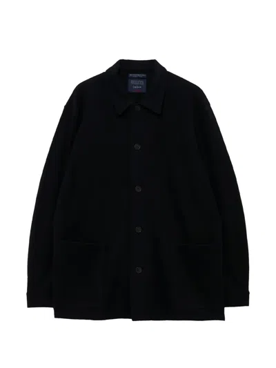 Yohji Yamamoto Button-up Patch-pocket Jacket In Black