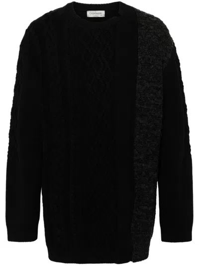 Yohji Yamamoto Cable-knit Sweater In Black