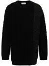 Yohji Yamamoto Cable-knit Sweater In Black