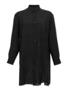 Yohji Yamamoto Camicia Oversize In Cellulosa Nera  Uomo