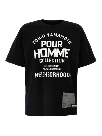 Yohji Yamamoto X Neighbourhood Slogan-print T-shirt In Black