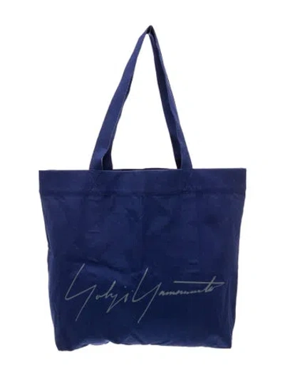 Pre-owned Yohji Yamamoto Canvas Tote In Blue