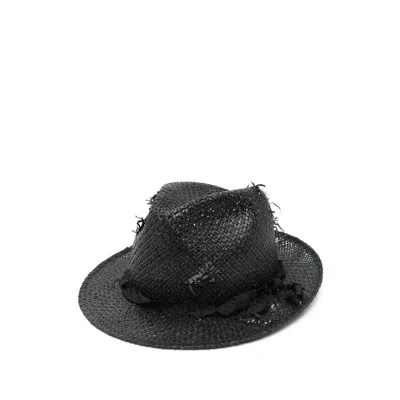 Yohji Yamamoto Black Hats In Multicolor