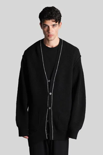 Yohji Yamamoto Button Trim Cardigan In Black
