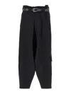 Yohji Yamamoto Utility Trousers With Pleated Design And Pockets In Black