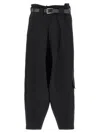 Yohji Yamamoto Utility Trousers With Pleated Design And Pockets In Black