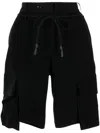 Yohji Yamamoto Cargo-pocket Cotton Shorts In Black