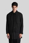 Yohji Yamamoto Casual Jacket In Black Wool In Black