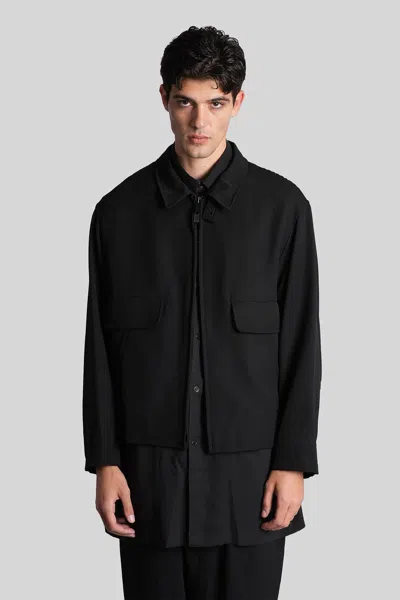 YOHJI YAMAMOTO CASUAL JACKET IN BLACK WOOL