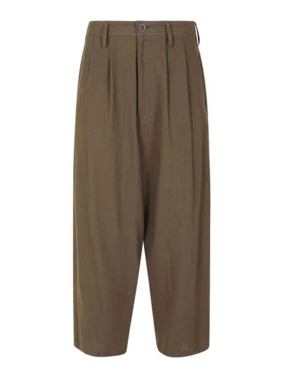 Yohji Yamamoto Casual Trousers In Brown
