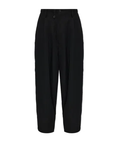 Yohji Yamamoto Casual Trousers With Belt Loops In Black