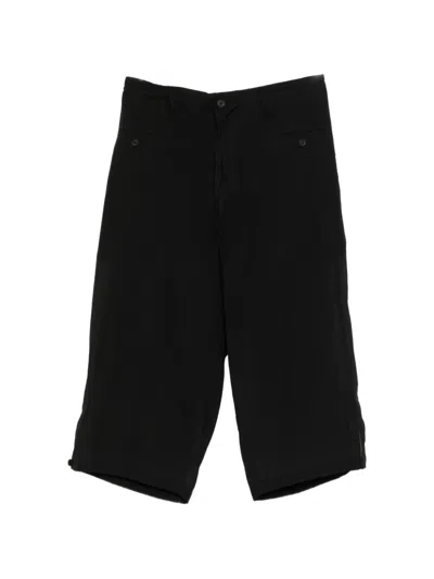 Yohji Yamamoto China Button Shorts In Black