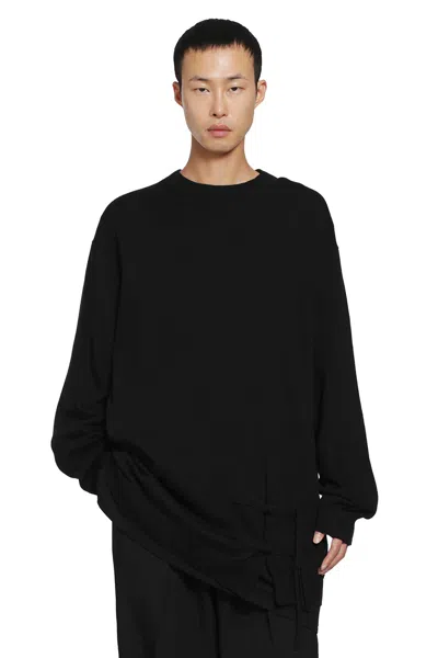 Yohji Yamamoto China Button Sweater In Black
