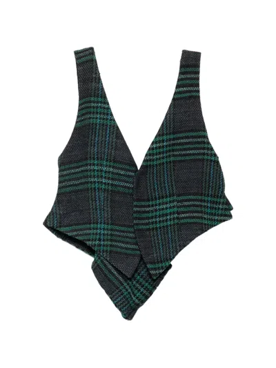 Yohji Yamamoto Chino Box Detail Vest In Multi