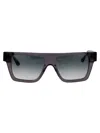 Yohji Yamamoto Clear Crystal Japan Gold Acetate Sunglasses In Purple