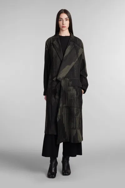 Yohji Yamamoto Coat In Black Wool In 1 Black