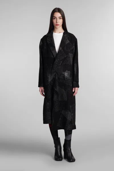 Yohji Yamamoto Coat In Black Wool