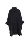 Yohji Yamamoto Button-fastening Single-breasted Coat In Blue