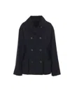 Yohji Yamamoto Double-breasted Buttoned Jacket In Blue