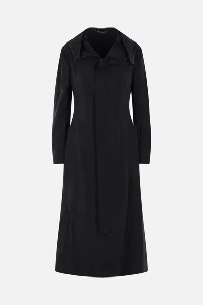 Yohji Yamamoto Coats In Black