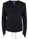 Yohji Yamamoto Collarless Fitted Jacket In Black