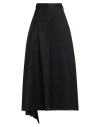 Yohji Yamamoto Collection Woman Midi Skirt Black Size 1 Cotton In Black