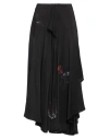 Yohji Yamamoto Collection Woman Midi Skirt Black Size 2 Silk